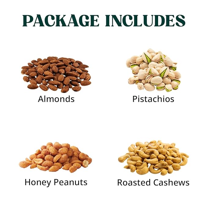 Nuts Gift Basket - Gift Basket of Cravings Gourmet Nuts Collection, Healthy Kosher Snacks, Premium Mixed Nuts Gift Box Bouquet Platter Perfect Birthday Care Package..