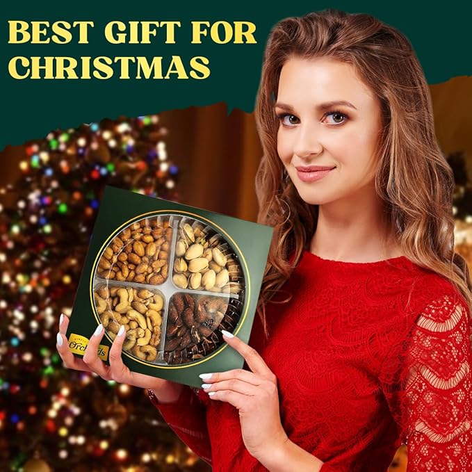 Nuts Gift Basket - Gift Basket of Cravings Gourmet Nuts Collection, Healthy Kosher Snacks, Premium Mixed Nuts Gift Box Bouquet Platter Perfect Birthday Care Package..