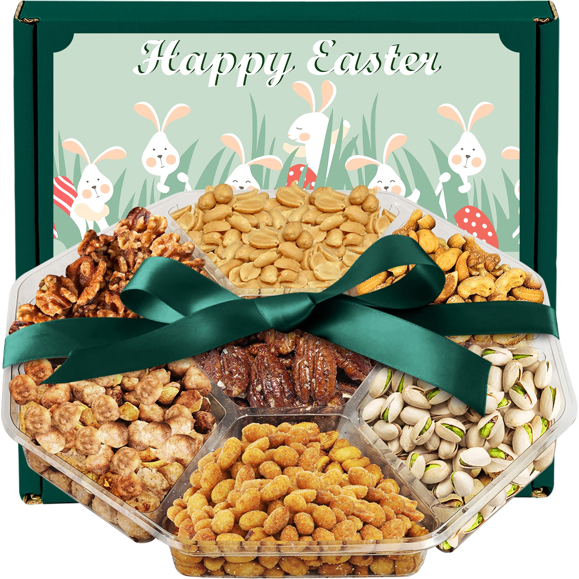 Easter Nuts Gift Basket - Freashly Packed Nuts in a Beautiful Easter D ...