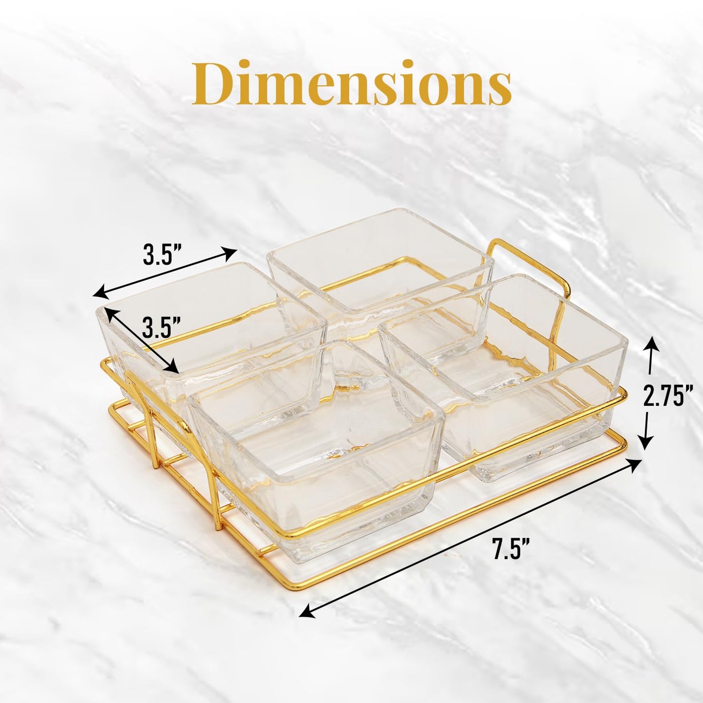 Large Nuts Platter with Glass Tray