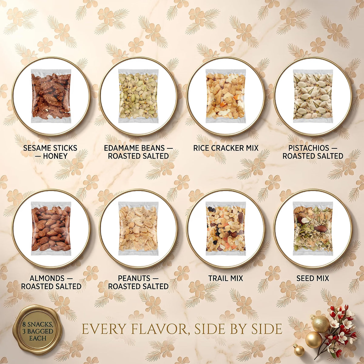 Advent Calendar 2026 for Adults - 24 Count Nut & Savory Snack Countdown